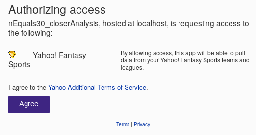 Yahoo Fantasy Oauth